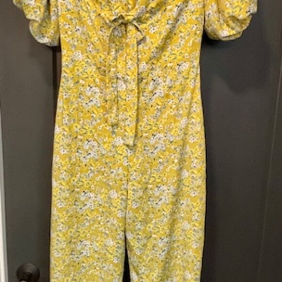 Love, Whit by Whitney Port Yellow Floral Jumpsuit - Picture 6 of 6
